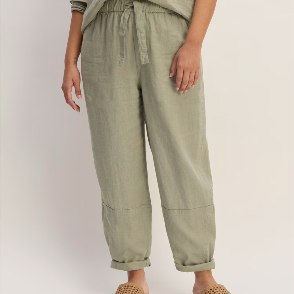 Everlane The Linen Pull-On Barrel Pant